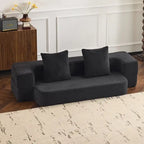 Versatile Transformable Sofa with Ottoman Stools for Compact Spaces