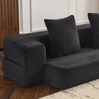 Versatile Transformable Sofa with Ottoman Stools for Compact Spaces