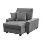 Upholstered Chaise Lounge with Adjustable Backrest Lounge Chair