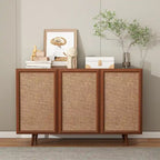 Entryway Storage Media Console Farmhouse Tv Stand Accent Buffet Sideboard Cabinet With Doors and Shelves