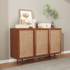Entryway Storage Media Console Farmhouse Tv Stand Accent Buffet Sideboard Cabinet With Doors and Shelves