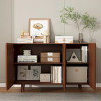 Entryway Storage Media Console Farmhouse Tv Stand Accent Buffet Sideboard Cabinet With Doors and Shelves