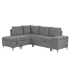 Power Recliner Corner Sofa Reclining Sofa Sectional Couches with Cup Holders, USB Ports and Power Socket for Living Room