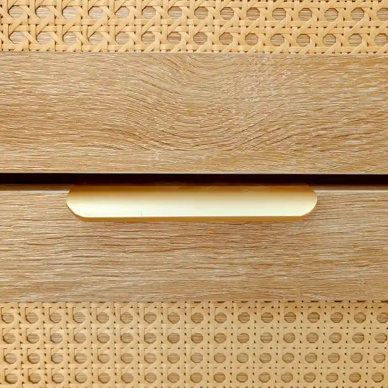 47.2  Rattan Shoe Storage Cabinet with 2 Flip Drawers, Narrow Shoe Rack Cabinet with 1 Storage Drawer & Bench for Hallway