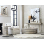Hooker Furniture 628-85669-00 Sabre 14  Wide Marble Top Metal Console