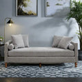 75.2  Chenille 3-Seater Sleeper Sofa with 4 Throw Pillows And 2 Bolsters