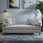 75.2  Chenille 3-Seater Sleeper Sofa with 4 Throw Pillows And 2 Bolsters