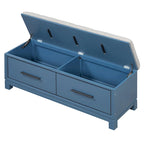 Shoe Bench with Removable Cushion, Entryway Bench with Hidden Storage