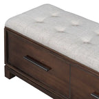 Shoe Bench with Removable Cushion, Entryway Bench with Hidden Storage