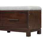 Shoe Bench with Removable Cushion, Entryway Bench with Hidden Storage