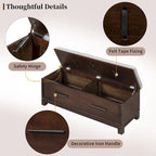 Shoe Bench with Removable Cushion, Entryway Bench with Hidden Storage
