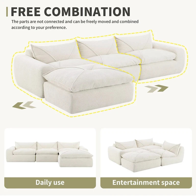 116   Fully Compressed Sofa with High Density Foam,Particle Chenille