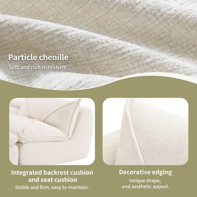 116   Fully Compressed Sofa with High Density Foam,Particle Chenille