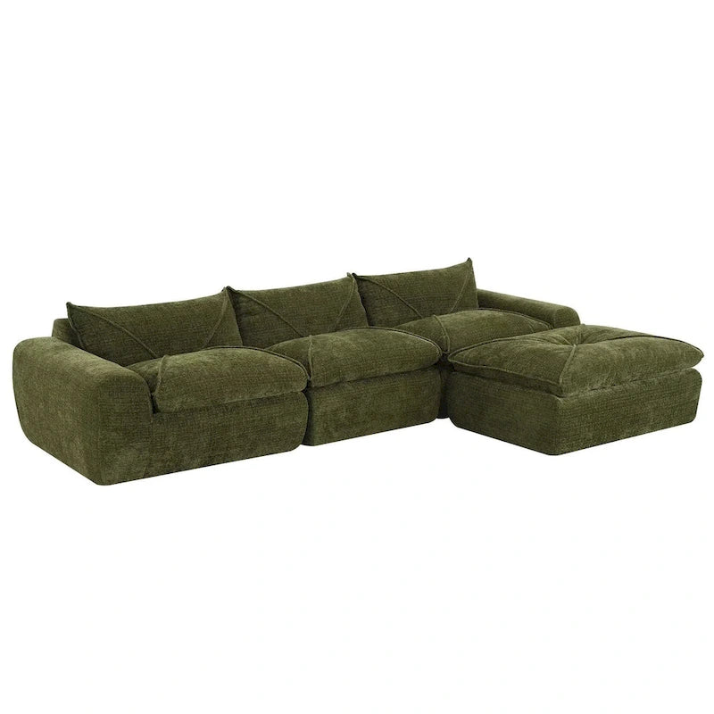 116   Fully Compressed Sofa with High Density Foam,Particle Chenille