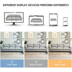 96  Chenille Smart Sectional Sofa with Bluetooth Speaker, Drop-Down Table & USB Charger and 3-Seater Cloud Couch