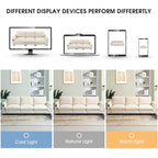 96  Chenille Smart Sectional Sofa with Bluetooth Speaker, Drop-Down Table & USB Charger and 3-Seater Cloud Couch