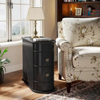 Wood End Table, Narrow Side Table Solid Side Table