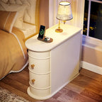 Wood End Table, Narrow Side Table Solid Side Table