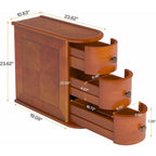 Wood End Table, Narrow Side Table Solid Side Table