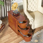 Wood End Table, Narrow Side Table Solid Side Table