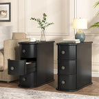 Wood End Table, Narrow Side Table Solid Side Table