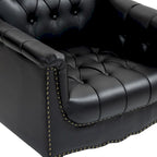 Modern Tufted Accent Armchair with Nailhead Trim Set of 2