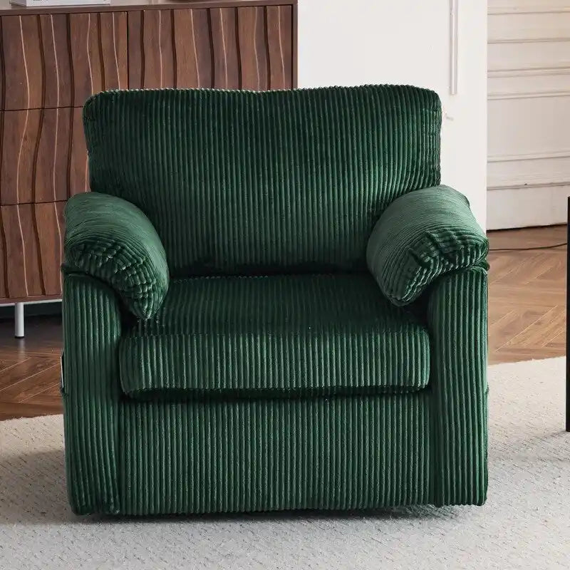 33  Corduroy Swivel Single Sofa Chair
