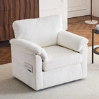 33  Corduroy Swivel Single Sofa Chair