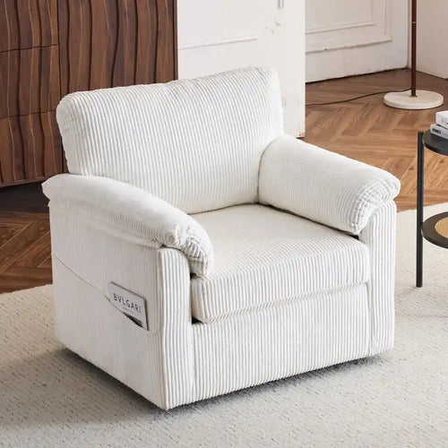 33  Corduroy Swivel Single Sofa Chair