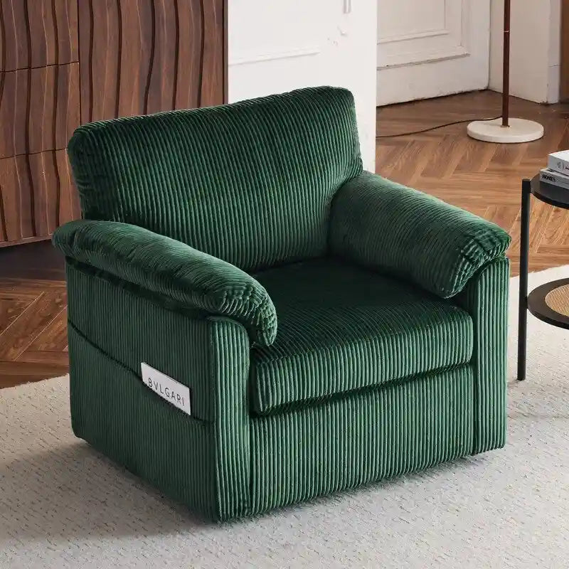 33  Corduroy Swivel Single Sofa Chair