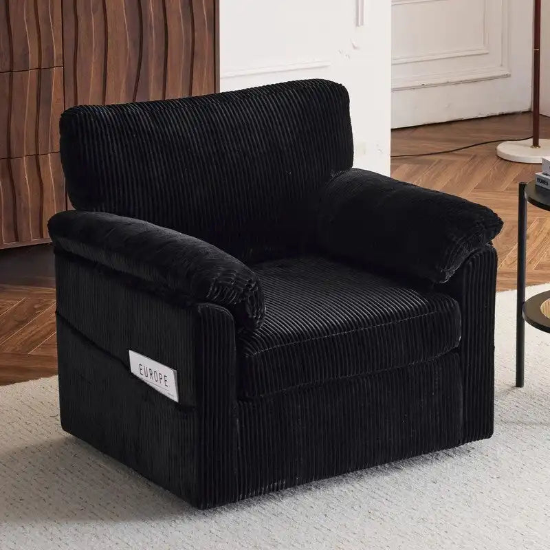 33  Corduroy Swivel Single Sofa Chair
