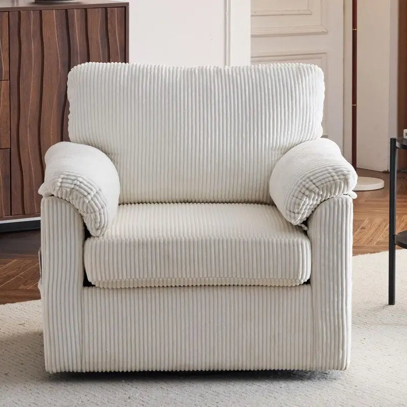 33  Corduroy Swivel Single Sofa Chair