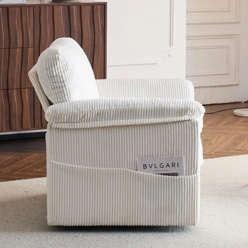 33  Corduroy Swivel Single Sofa Chair
