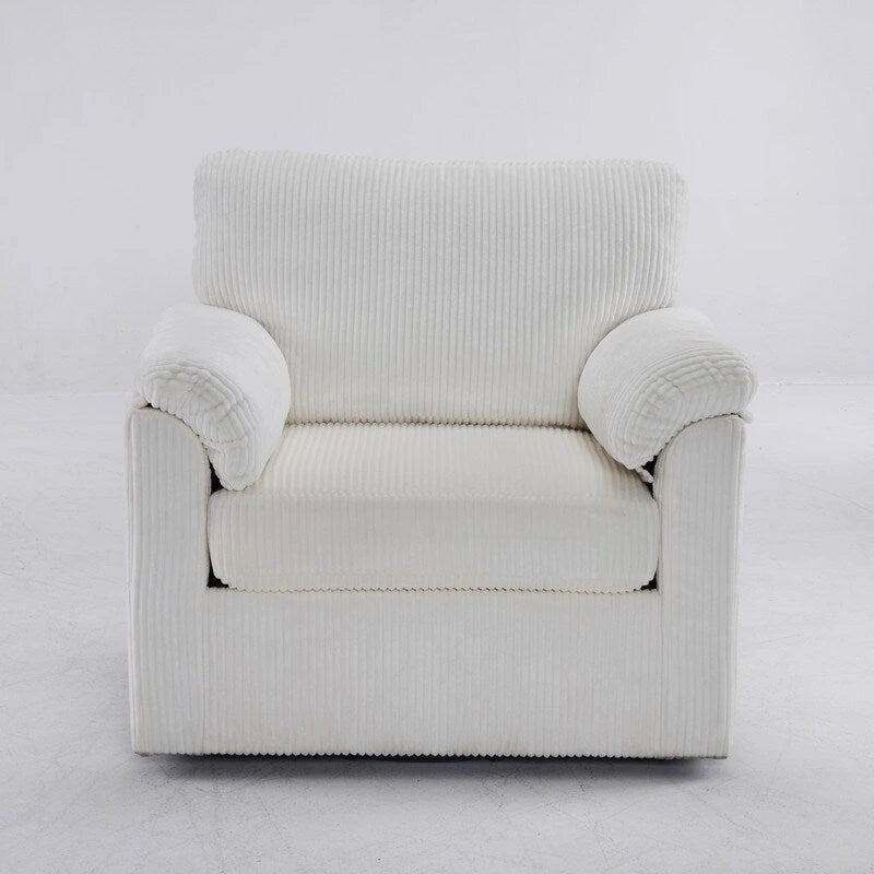 33  Corduroy Swivel Single Sofa Chair