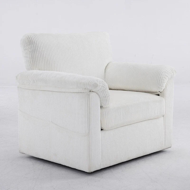 33  Corduroy Swivel Single Sofa Chair