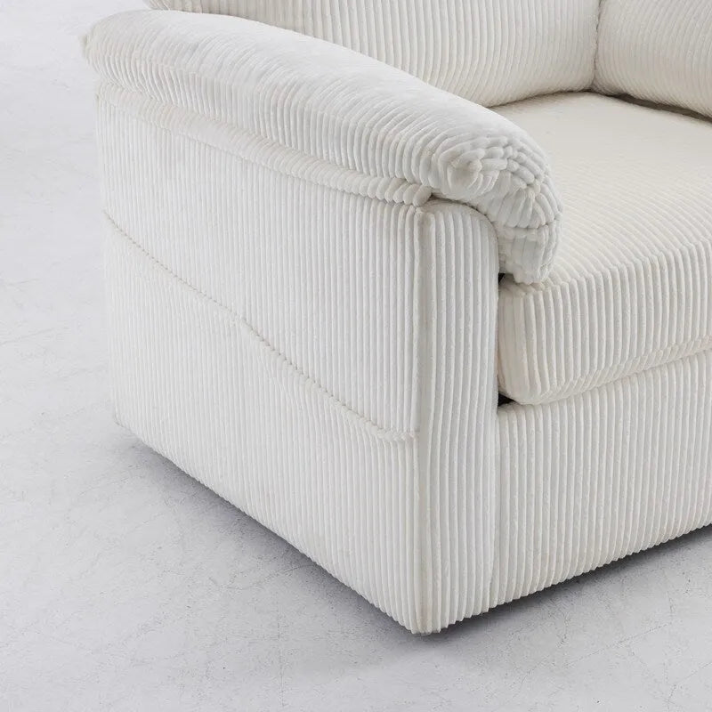 33  Corduroy Swivel Single Sofa Chair