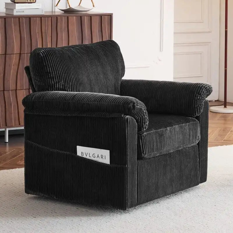 33  Corduroy Swivel Single Sofa Chair