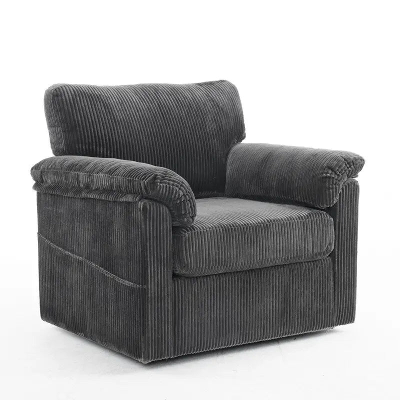 33  Corduroy Swivel Single Sofa Chair