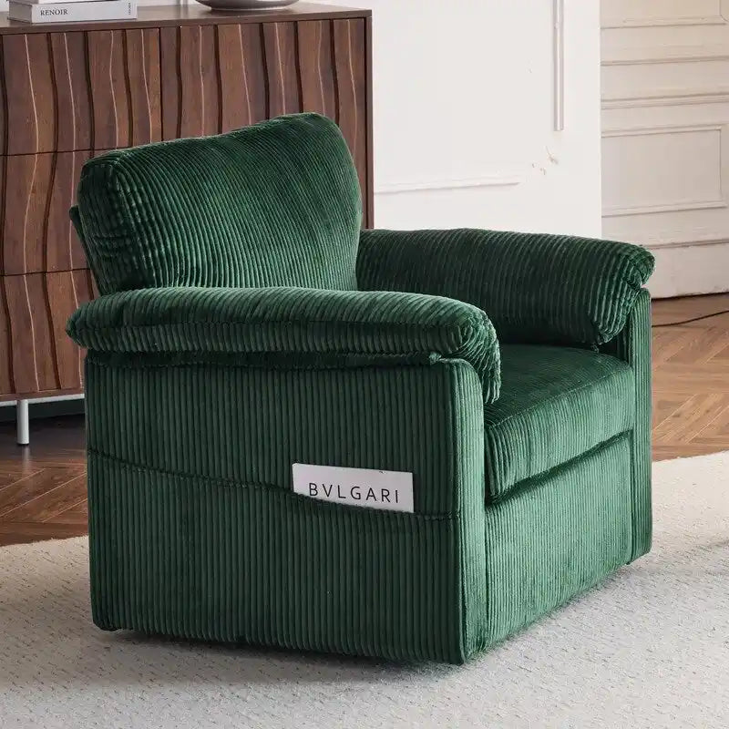 33  Corduroy Swivel Single Sofa Chair