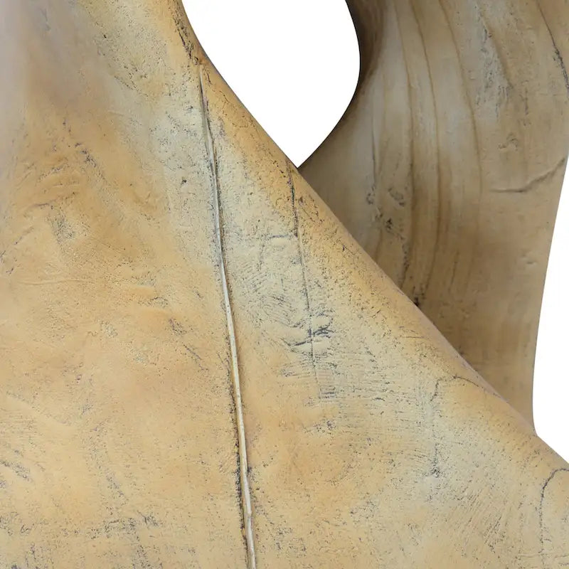 MGO Twist Shape Side Table, Wood-like Texture