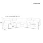 110  W Width Genuine Leather Power Recliner Sectional with Storage, USB&USB-C Port for Living Room