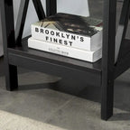 VECELO Modern End Tables with 3-Tier Open Storage Shelves, Side Tables and Nightstands