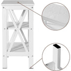 VECELO Modern End Tables with 3-Tier Open Storage Shelves, Side Tables and Nightstands