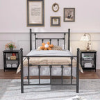 VECELO Modern End Tables with 3-Tier Open Storage Shelves, Side Tables and Nightstands