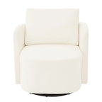 360 Swivel Chair, 29.9  Accent Barrel Armchair, Upholstered Swivel Sofa Chair with Curved Design