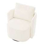 360 Swivel Chair, 29.9  Accent Barrel Armchair, Upholstered Swivel Sofa Chair with Curved Design