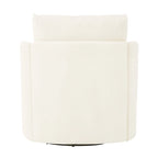 360 Swivel Chair, 29.9  Accent Barrel Armchair, Upholstered Swivel Sofa Chair with Curved Design