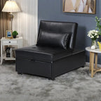Multi-Functional Folding Ottoman Sofa Bed with Converts to Lounge Chair and Single Bed (264lb Capacity)