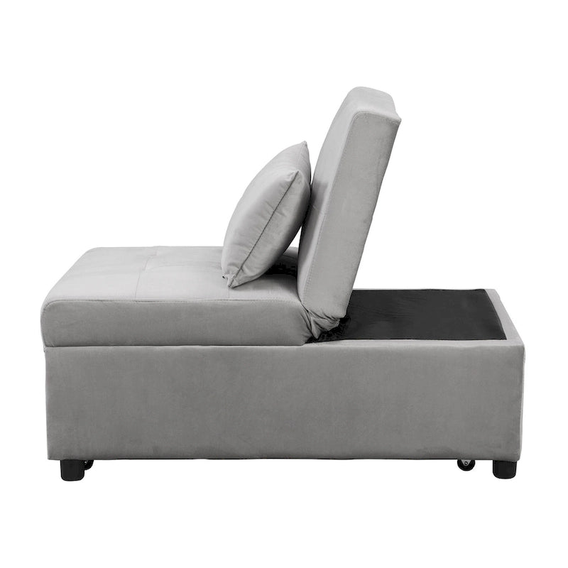 Multi-Functional Folding Ottoman Sofa Bed with Converts to Lounge Chair and Single Bed (264lb Capacity)
