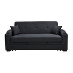 Roomfitters 75 Inch 3 in 1 Convertible Modern Sofa with Convenient Pull Out Bed, Reclining Backrest, Cup Holders, Pillows